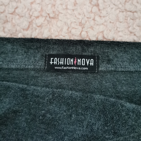 Fashion Nova Dark Grey Pencil Skirt - Picture 2 of 2